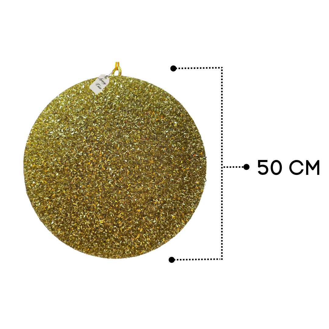 Gold Glitter Christmas Baubles