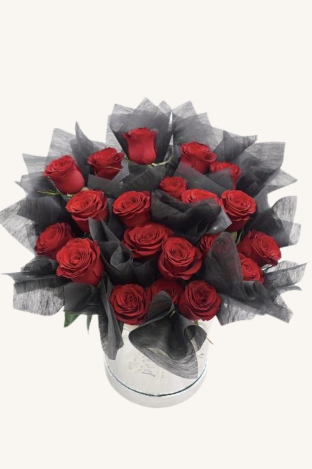 Premium red rose hug bucket bouquet-