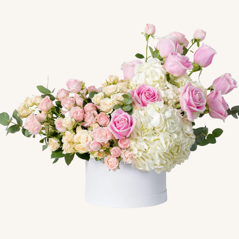 Baby Florence White Hatbox