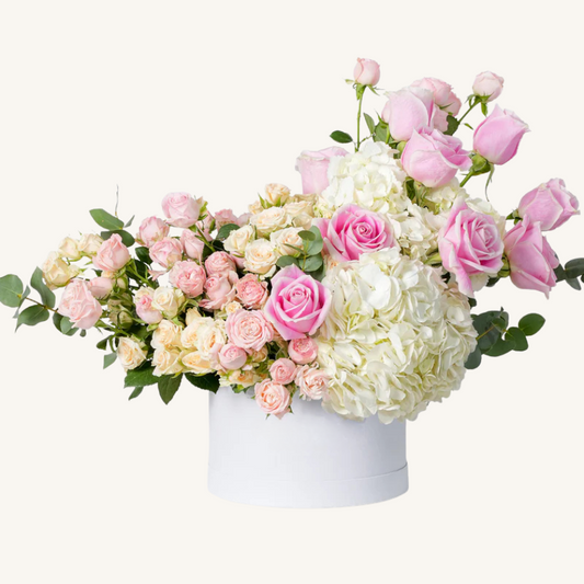 Baby Florence White Hatbox