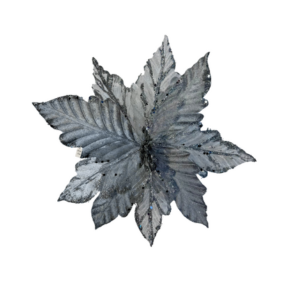 Glitter Poinsettia Flower Decoration