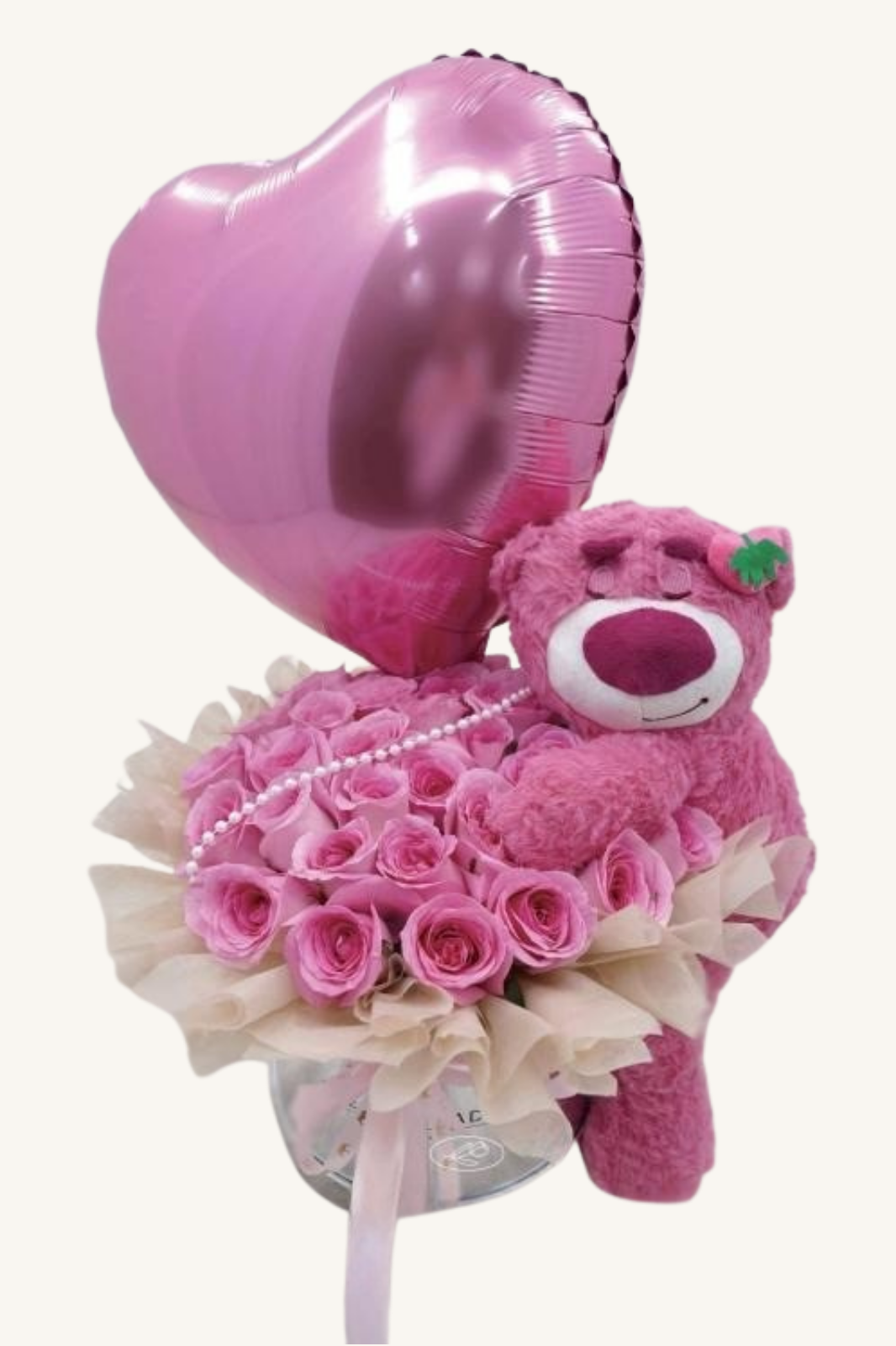 Perfume strawberry bear | 31 rose bear balloon combo