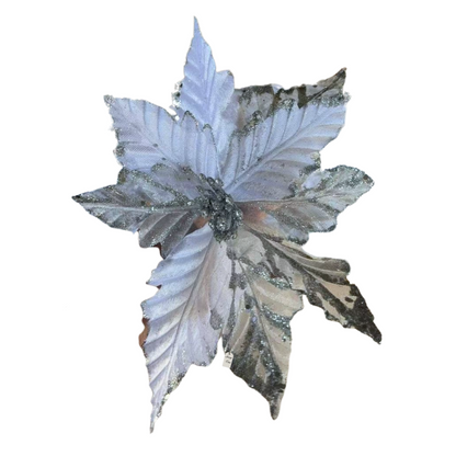 Glitter Poinsettia Flower Decoration