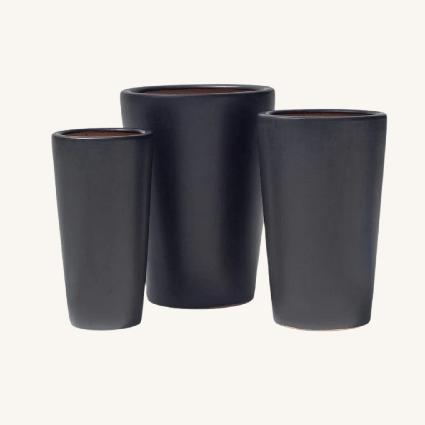 Black Ceramic Pot