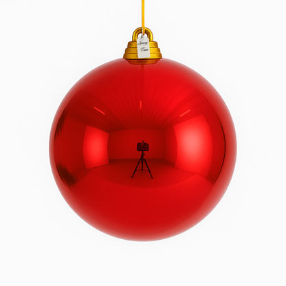 Red Christmas Bauble Ornament – 50 cm (Glossy Shatterproof XXL Decoration)