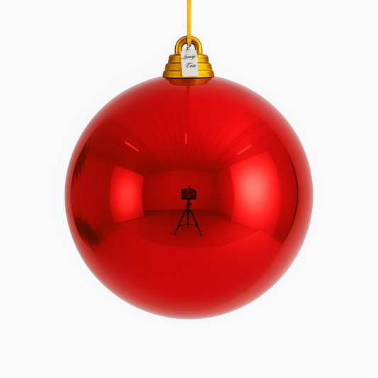 Red Christmas Bauble Ornament – 50 cm (Glossy Shatterproof XXL Decoration)