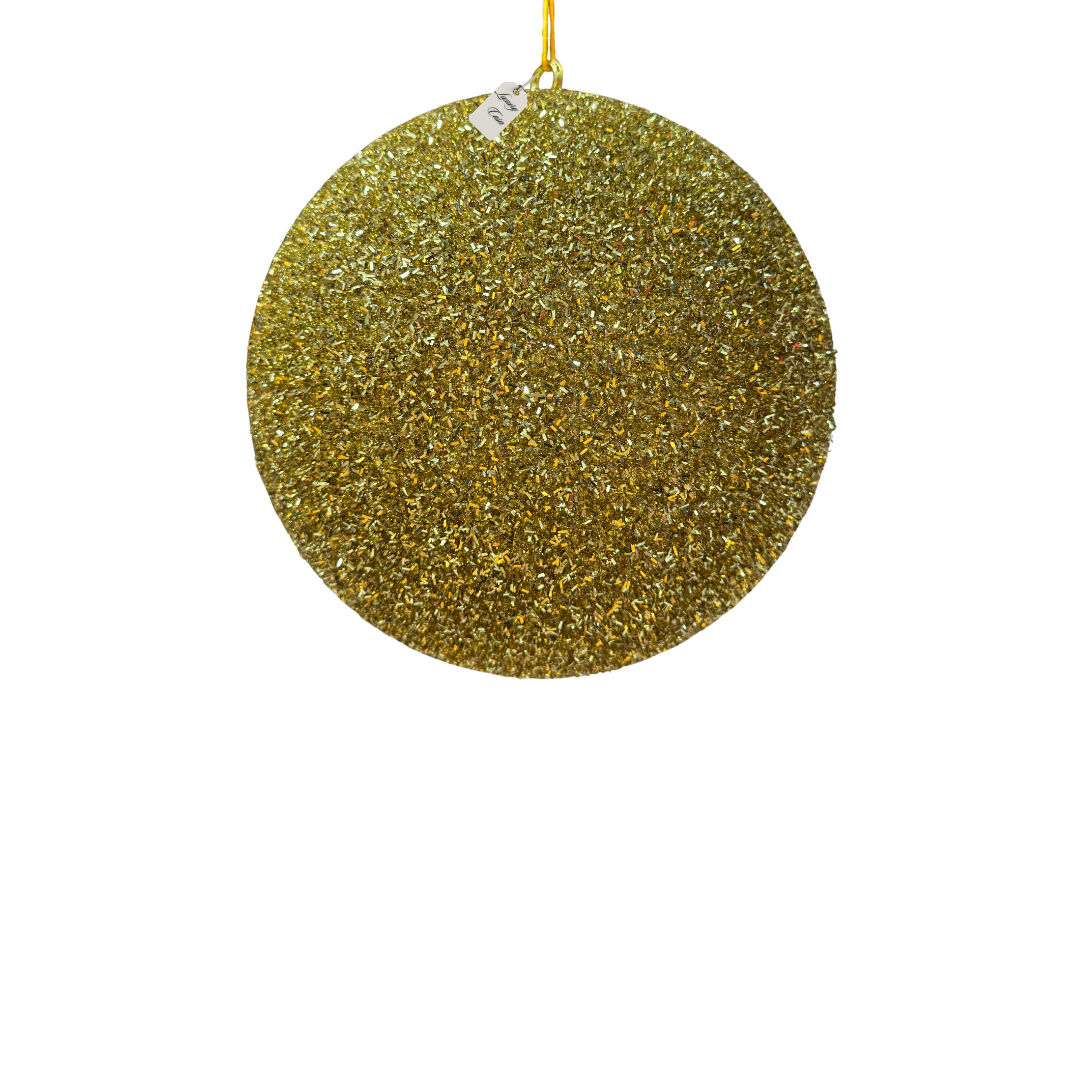 Gold Glitter Christmas Baubles
