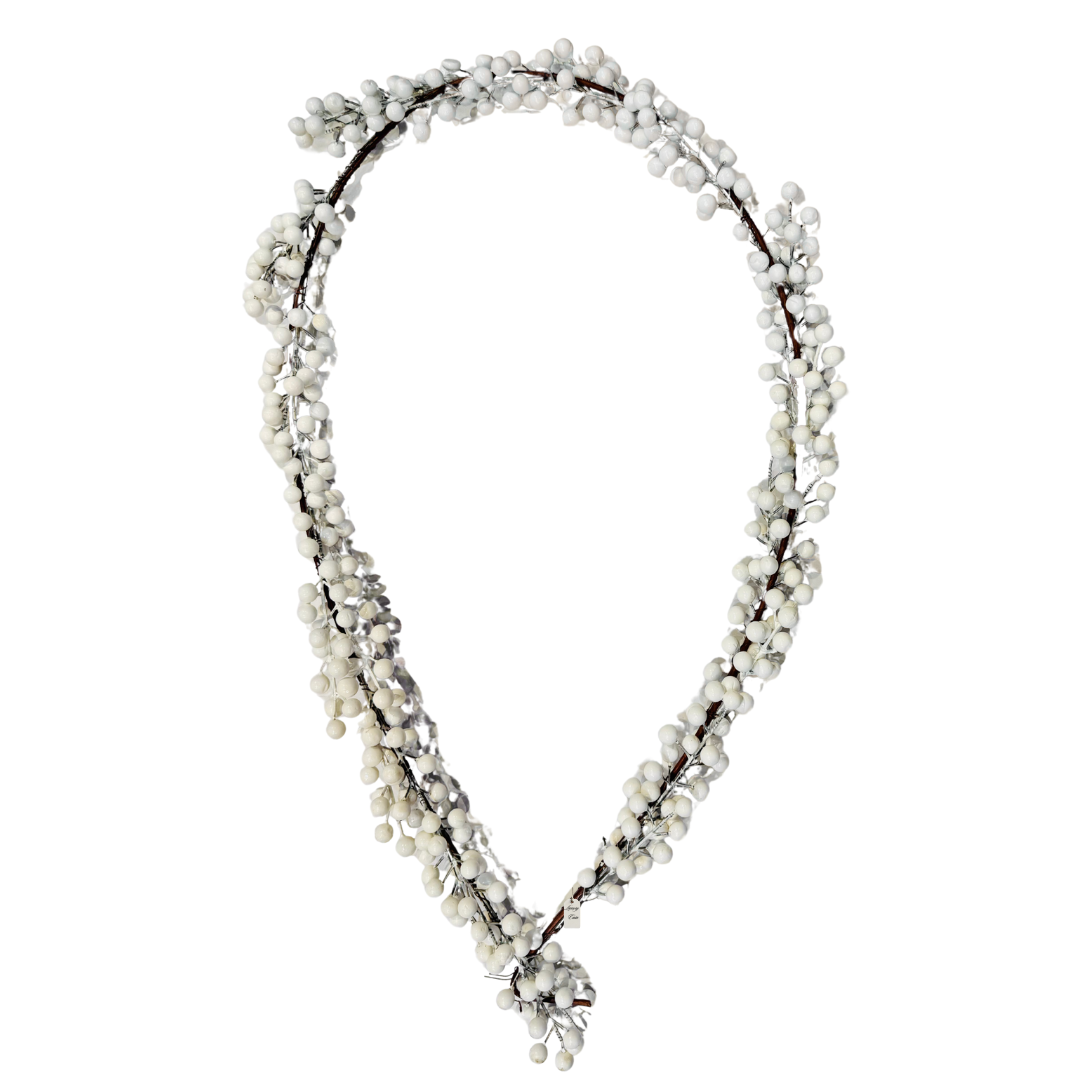 White Berry Christmas Garland