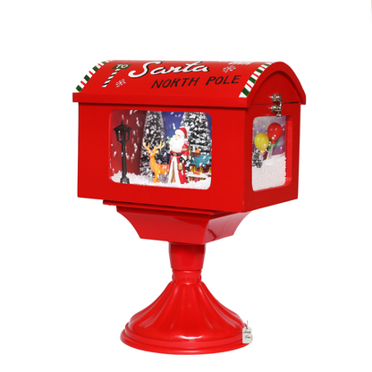 Christmas Musical Table Mailbox with Snowfall