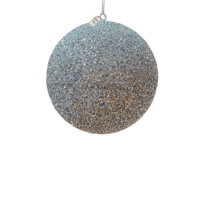 Silver Glitter Christmas Baubles