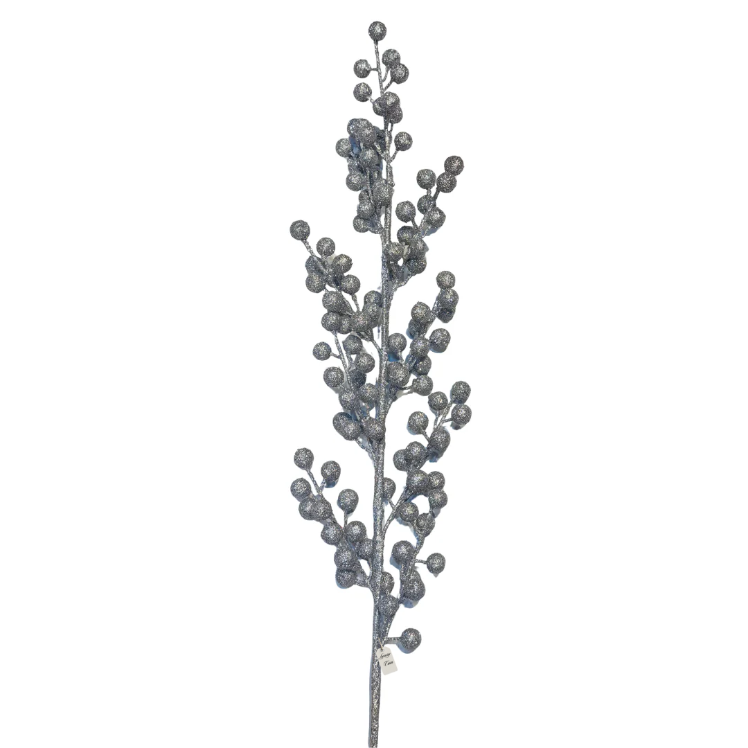 Christmas Silver Berry Stem Decoration