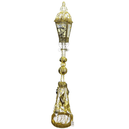 Gold Decorative Lamp Post Holiday Decoration