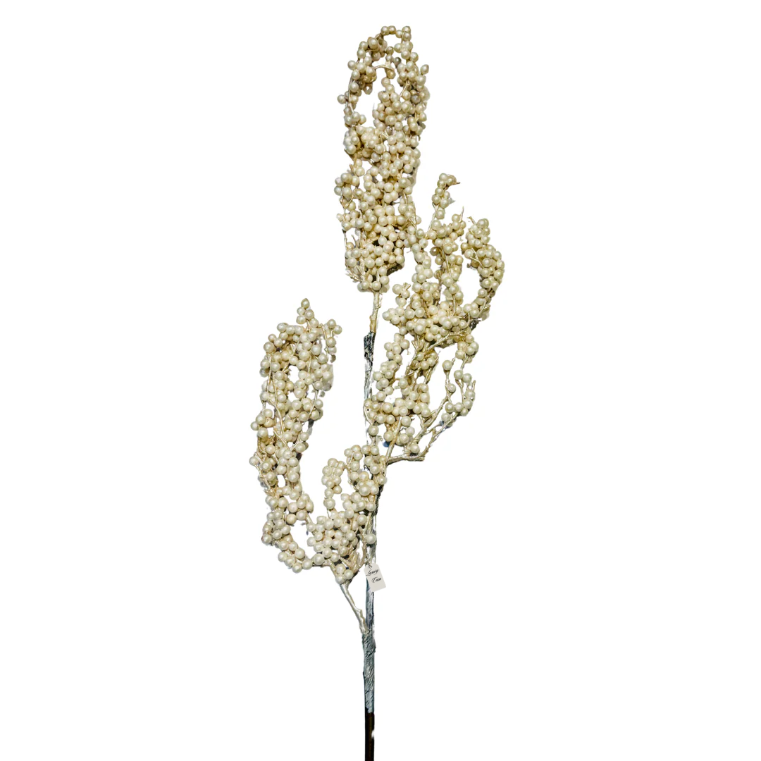 Christmas White Berry Stem Decoration