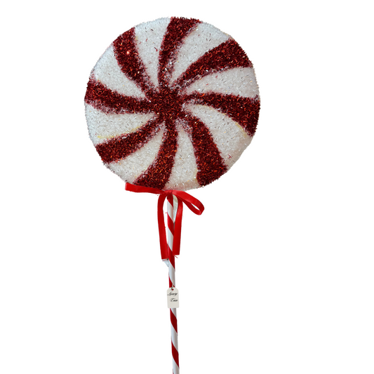 Peppermint Swirl Lollipop Christmas Decoration