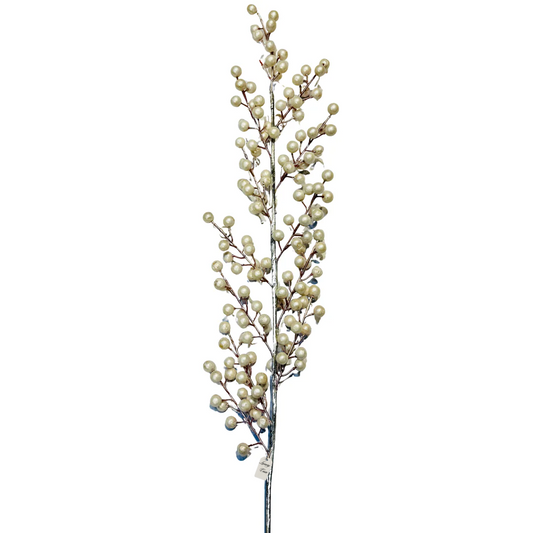 Christmas Pearl White Berry Stem Decoration