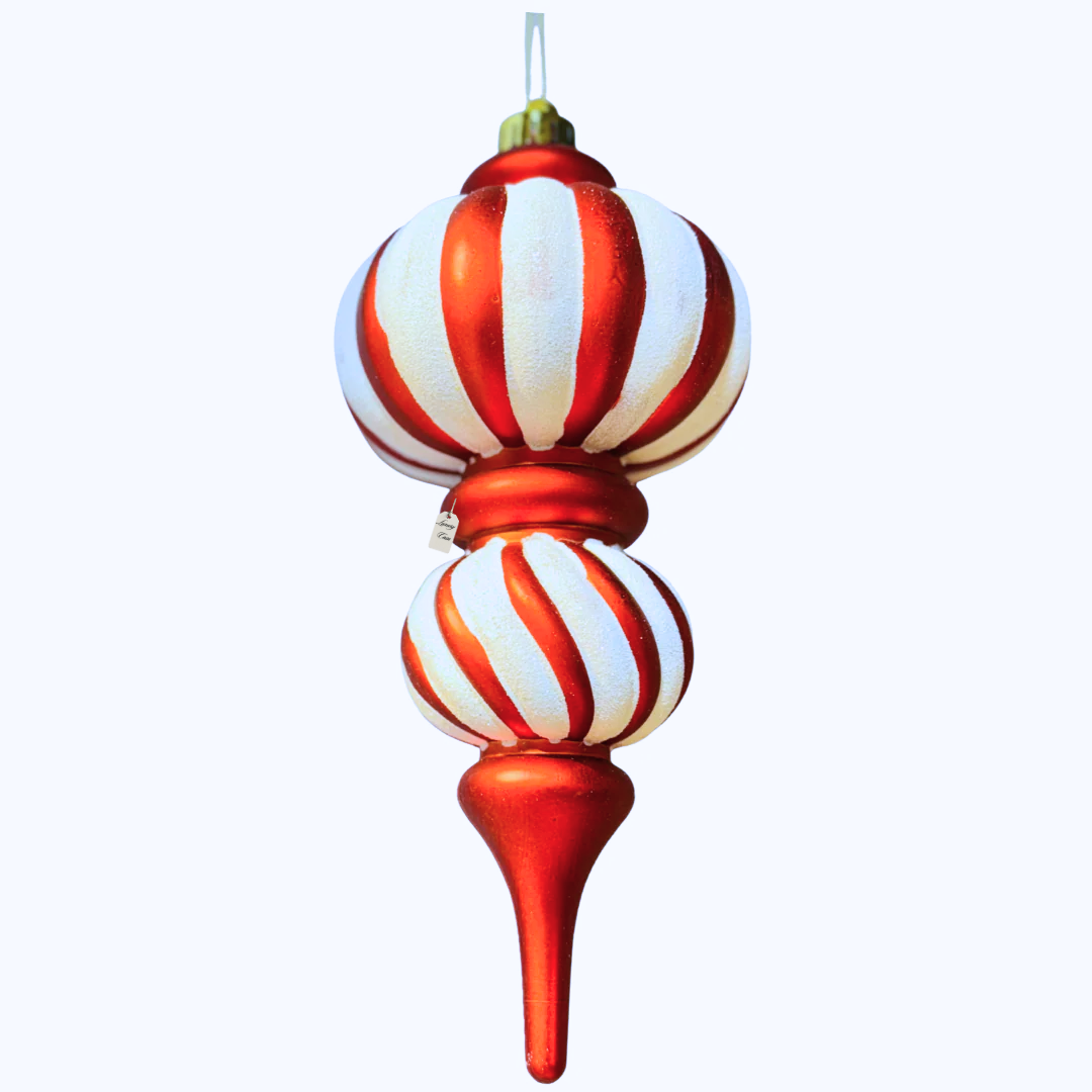 Christmas Striped Drop Candy Ornament