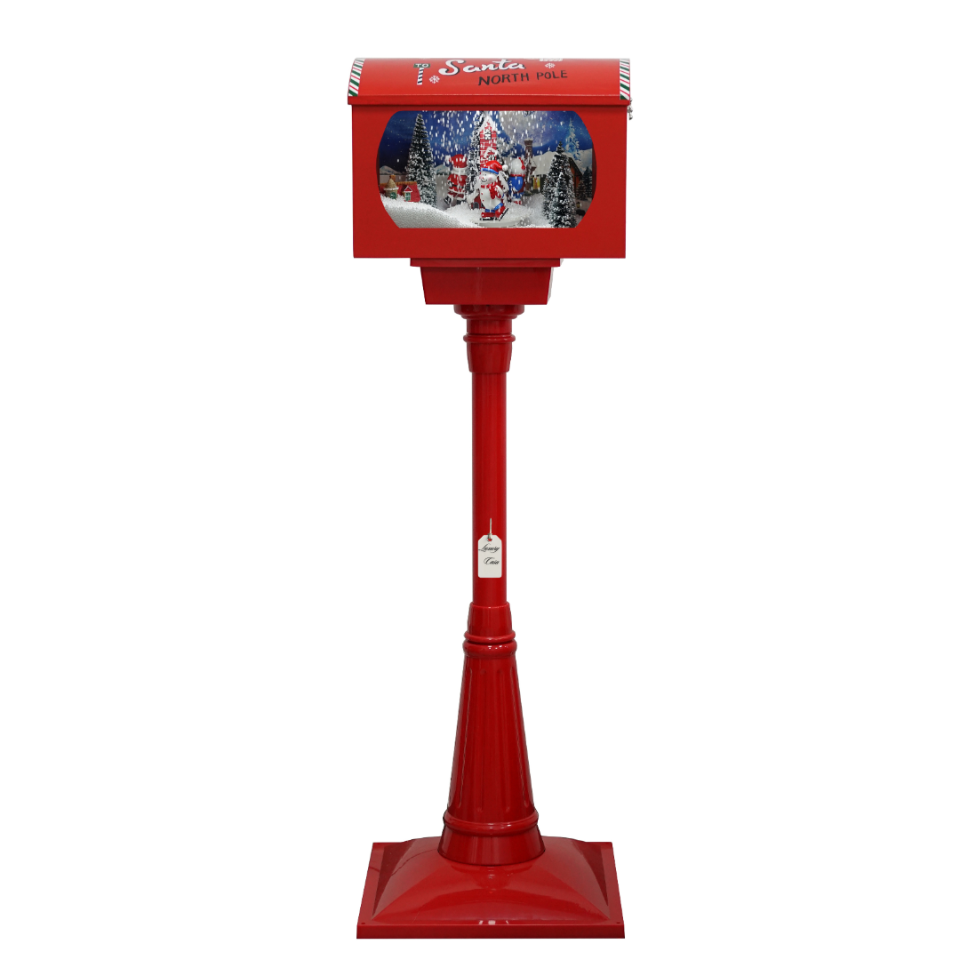 Christmas Musical Standing Mailbox with Snowfall