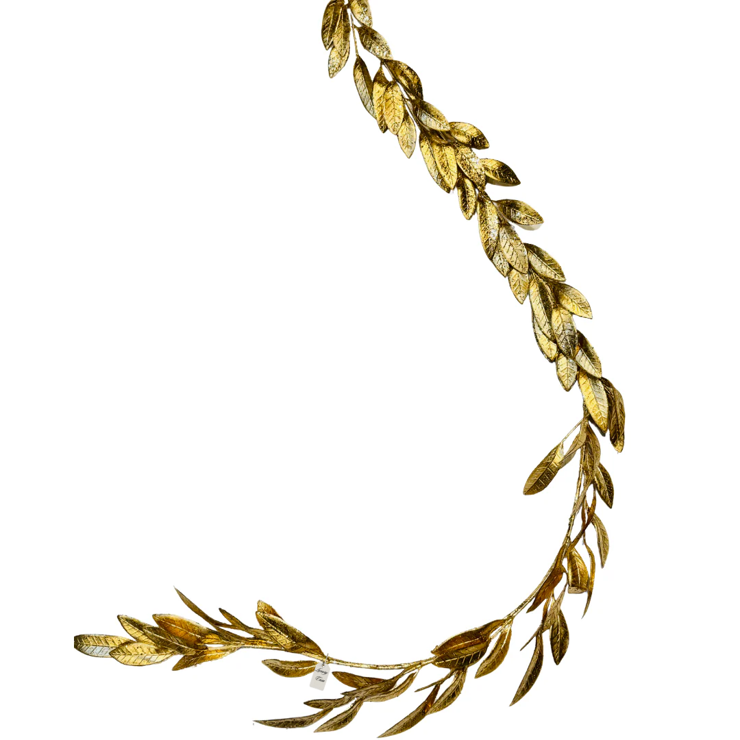 Christmas Gold Leaf Garland Decoration