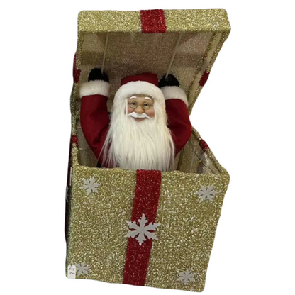 Santa Claus in Gift Box – Christmas Decoration (Set of 3 Colors)