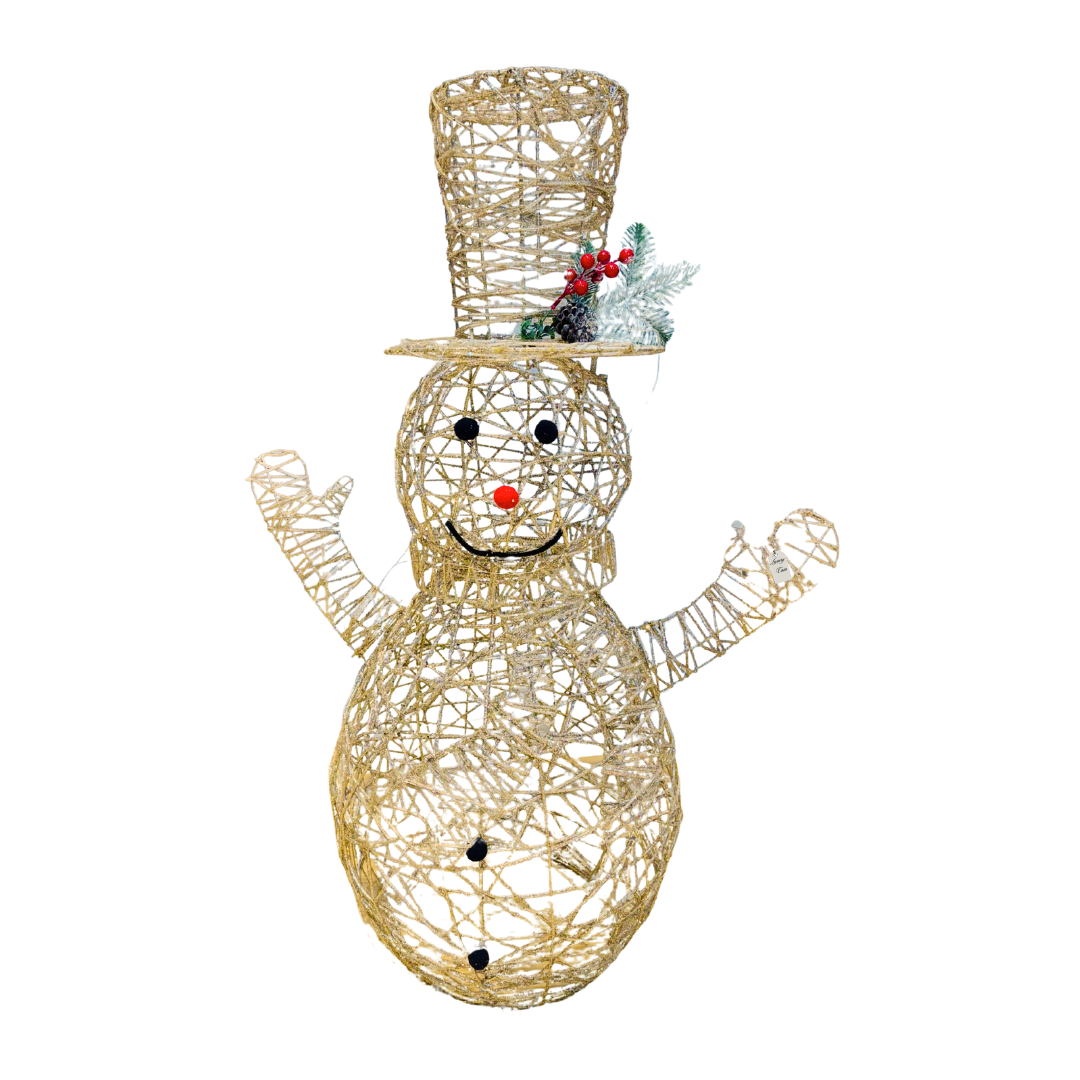 Golden Rattan Snowman