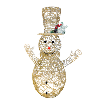 Golden Rattan Snowman