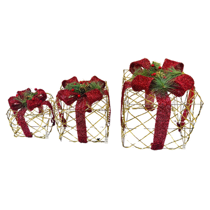 Red Bow LED Gift Box Set