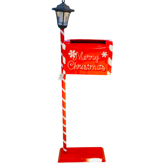 Merry Christmas Mailbox with Lamp Decoration