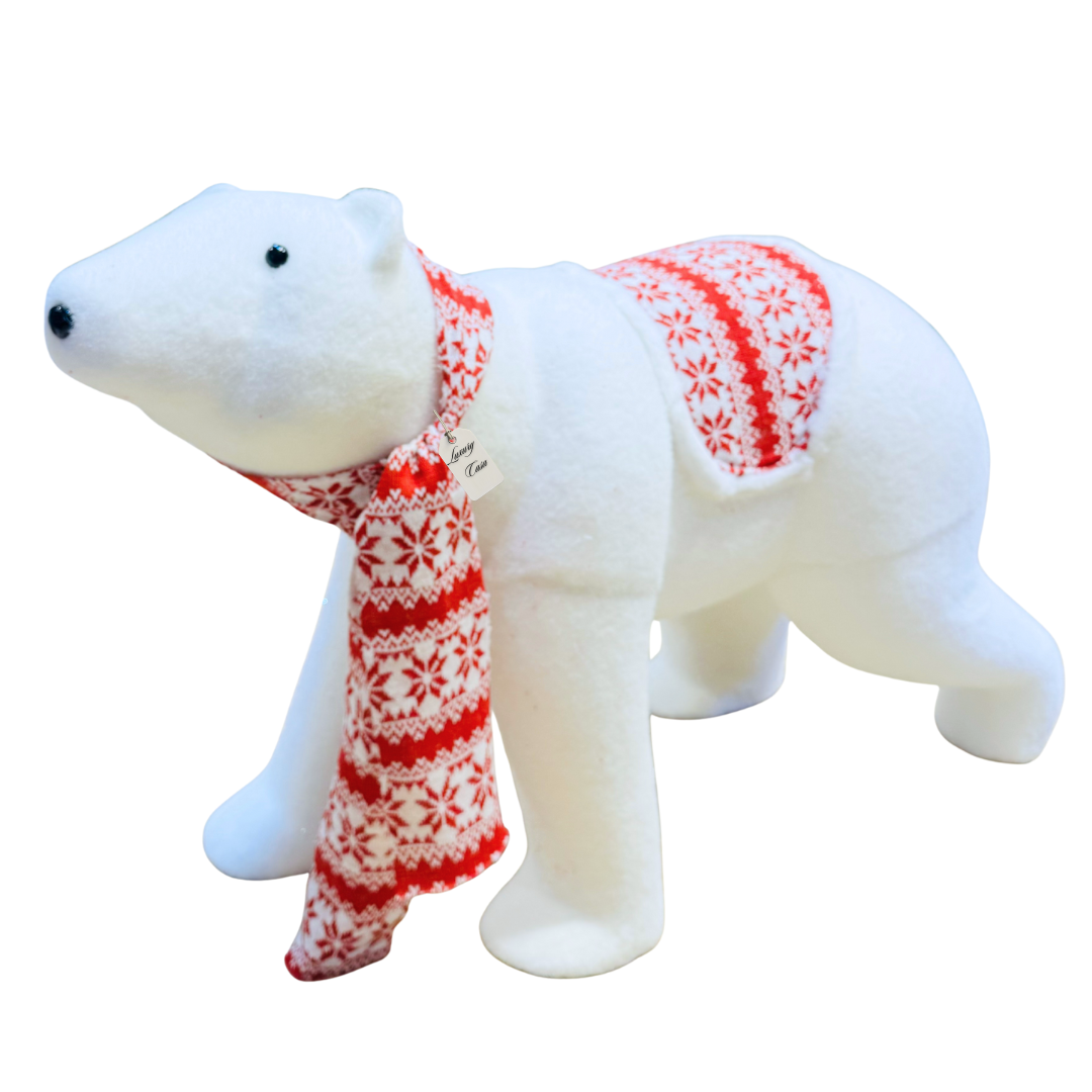 Polar Bear Decoration with Scarf