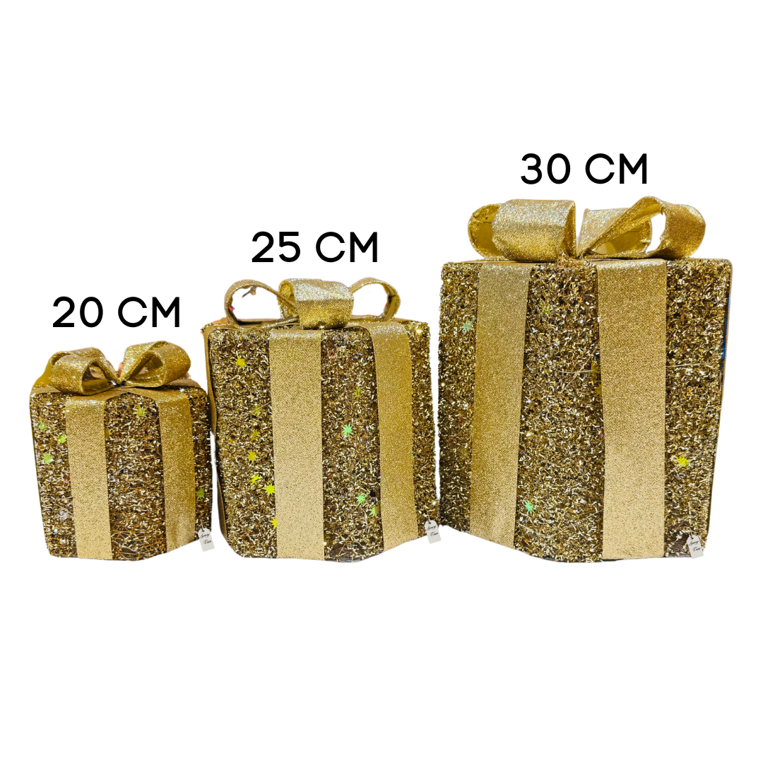 Golden LED Gift Box Set