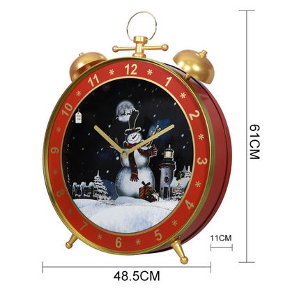 Christmas Snowing Musical Clock Decoration