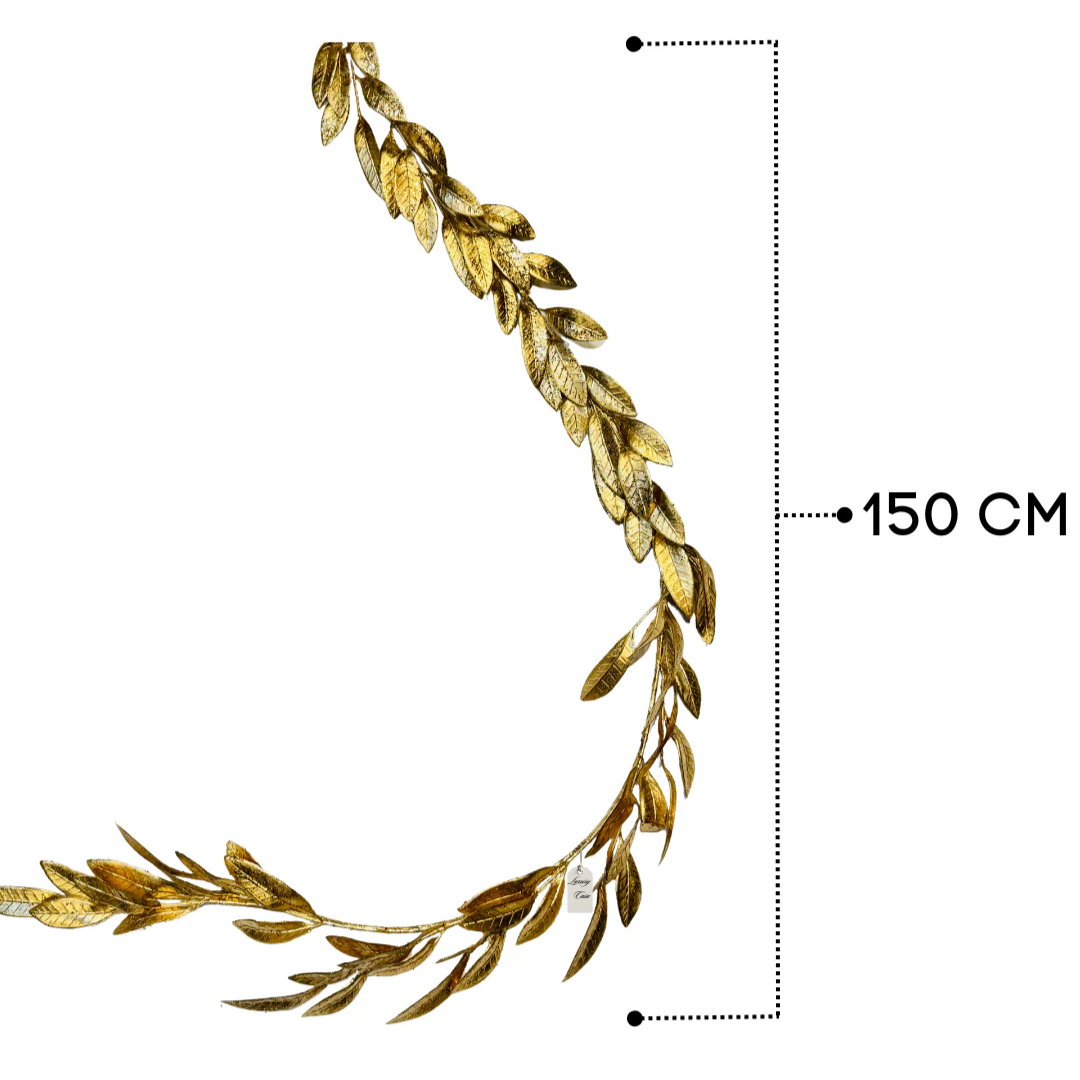 Christmas Gold Leaf Garland Decoration