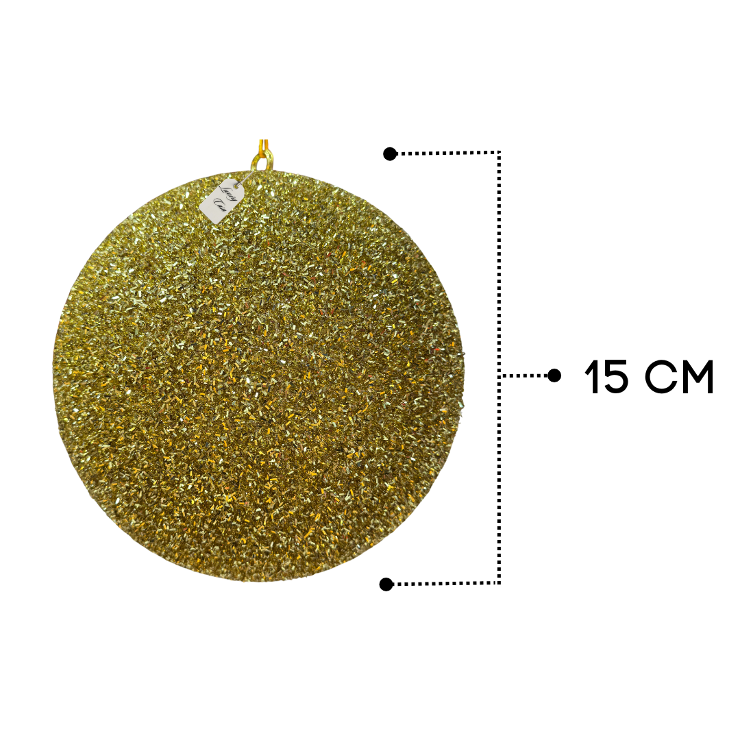 Gold Glitter Christmas Baubles