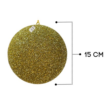 Gold Glitter Christmas Baubles