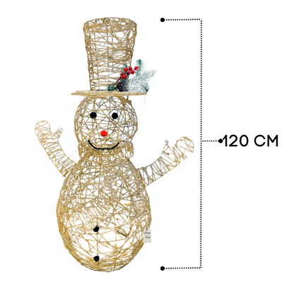 Golden Rattan Snowman