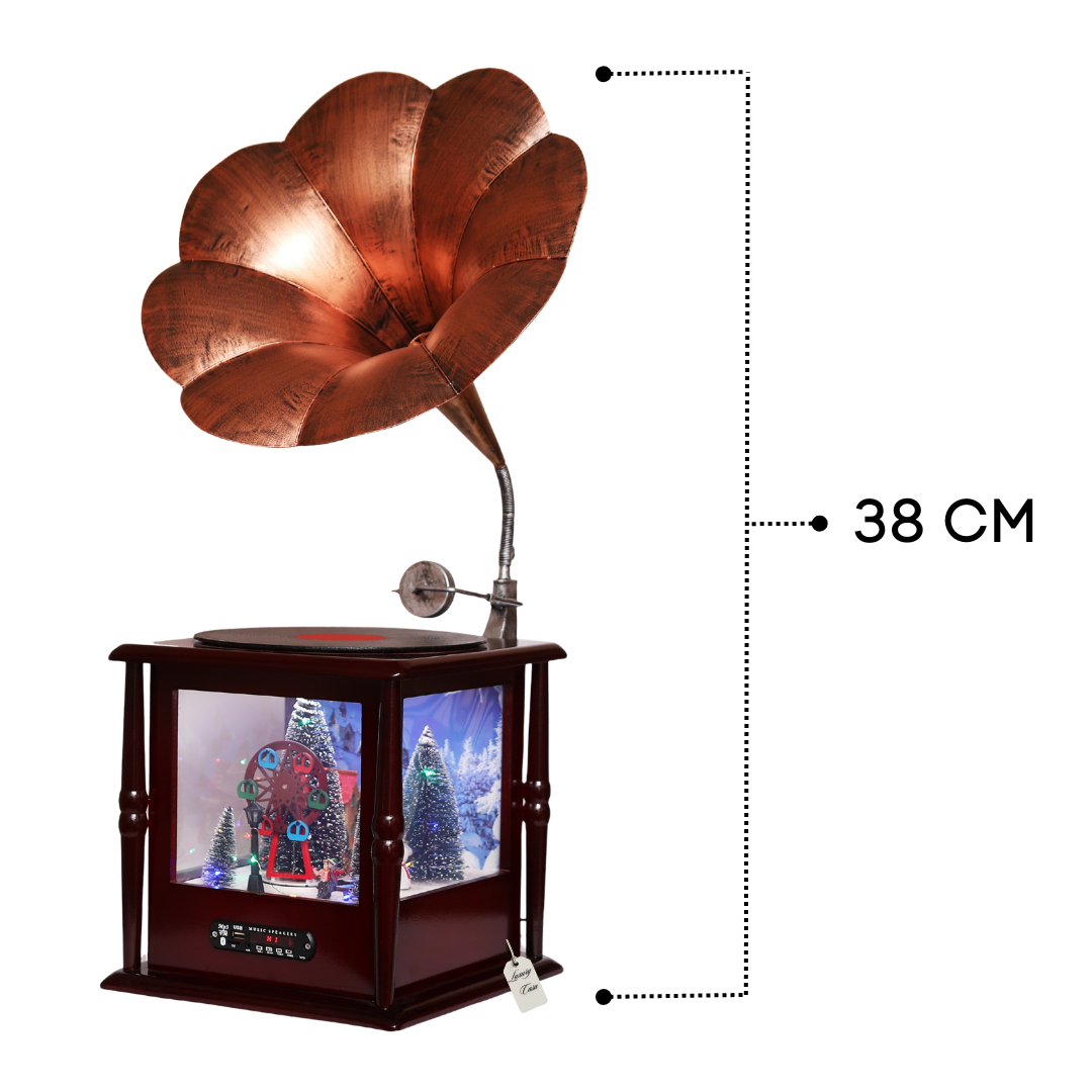 Bluetooth Christmas Gramophone with Snowfall