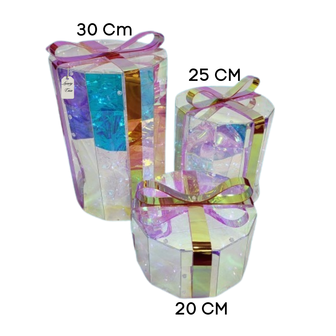 Geometric Multicolor Gift Box Light Set (3 Pieces)