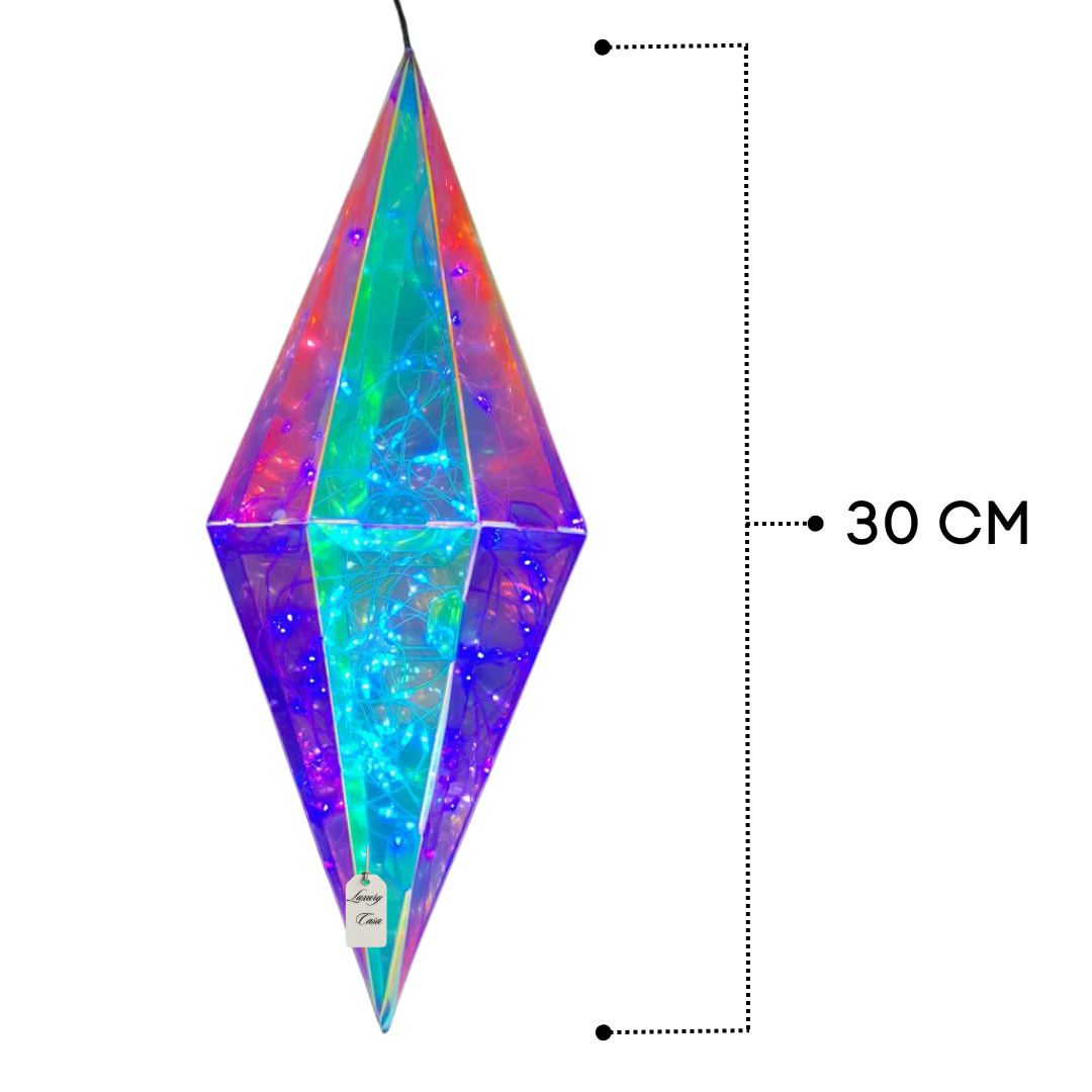 Geometric Multicolor Diamond Light Decoration