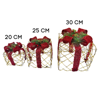 Red Bow LED Gift Box Set