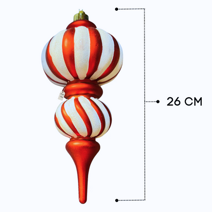 Christmas Striped Drop Candy Ornament