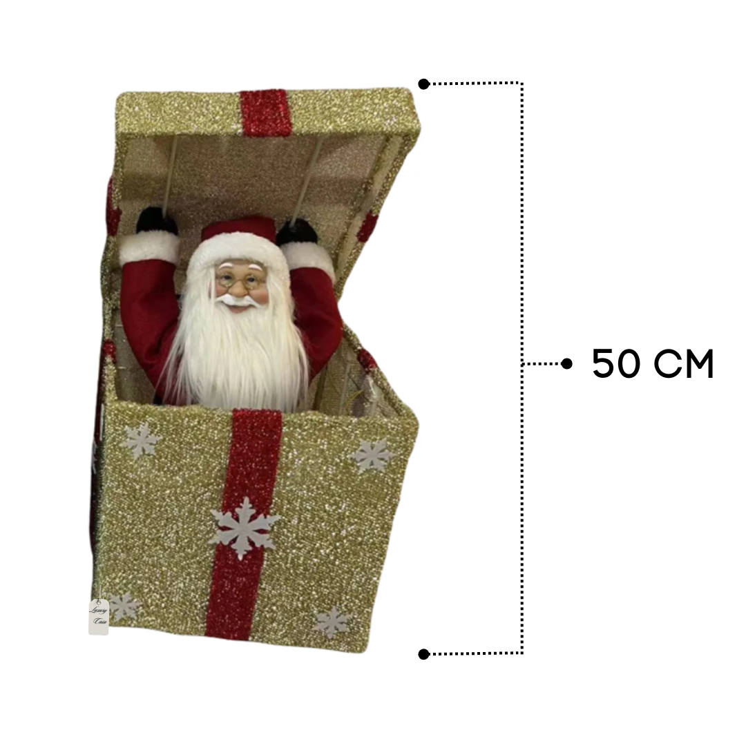 Santa Claus in Gift Box – Christmas Decoration (Set of 3 Colors)
