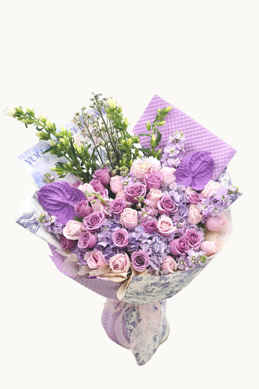 Dream Ballet | Purple Rose Hydrangea Mixed Bouquet