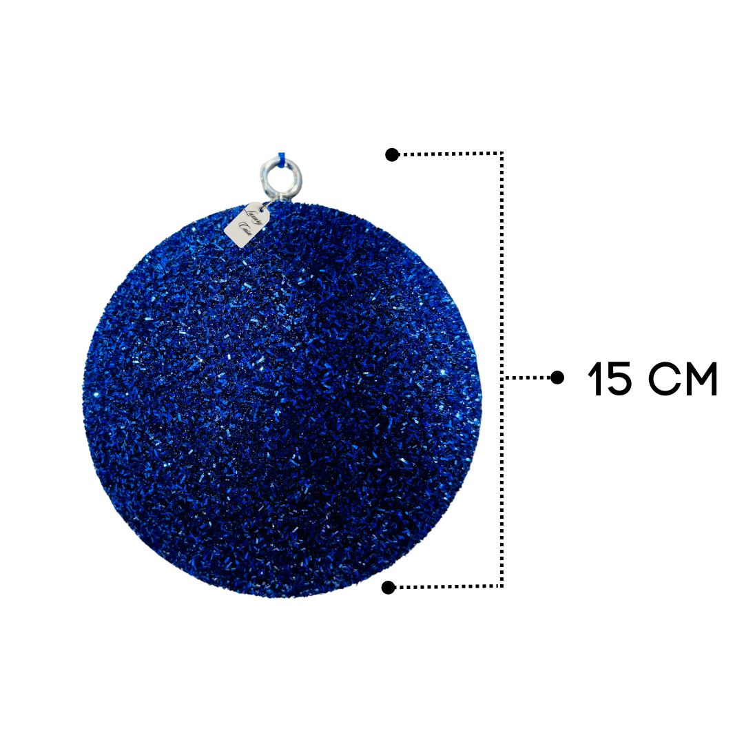 Blue Glitter Christmas Baubles
