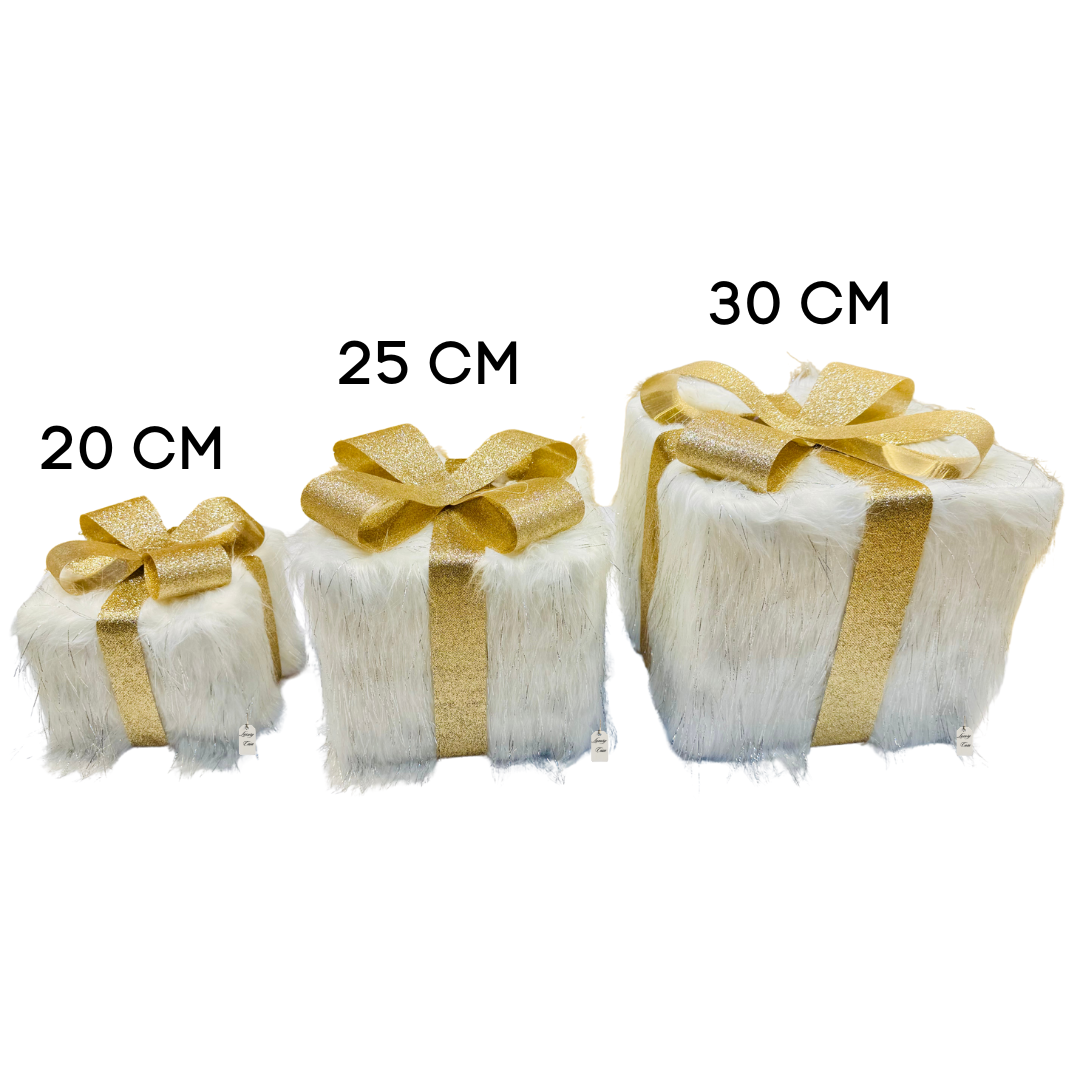 Fur Wrapped LED Gift Box Set