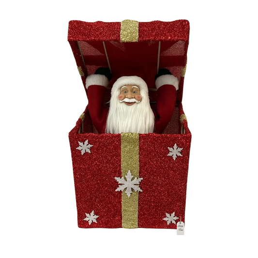 Santa Claus in Gift Box – Christmas Decoration (Set of 3 Colors)