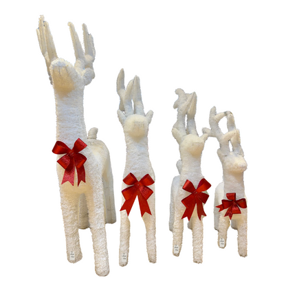 White Reindeer Décor