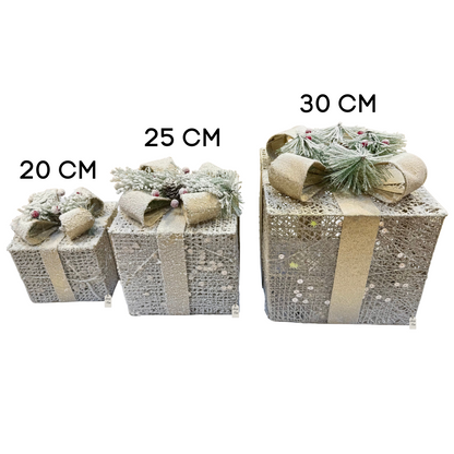 Frosted Pine LED Gift Box Set