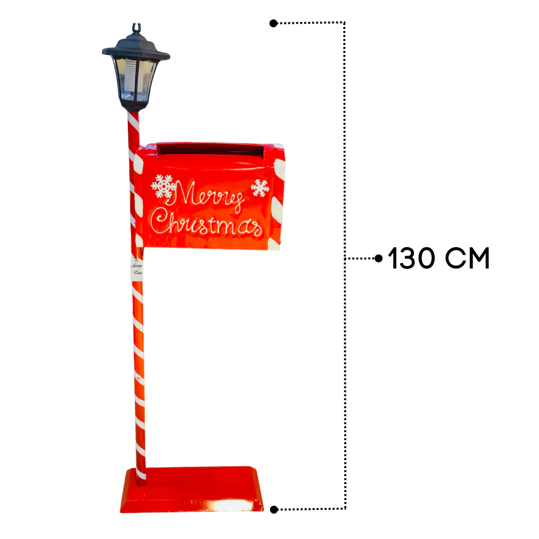 Merry Christmas Mailbox with Lamp Decoration