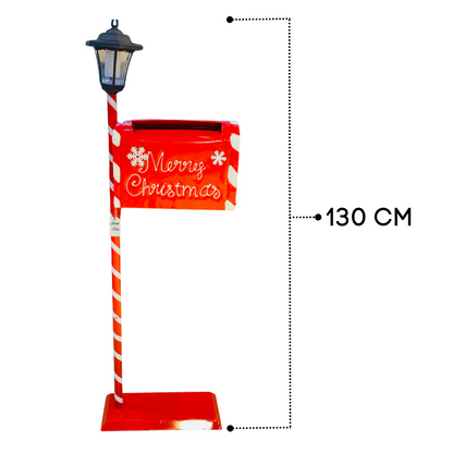 Merry Christmas Mailbox with Lamp Decoration
