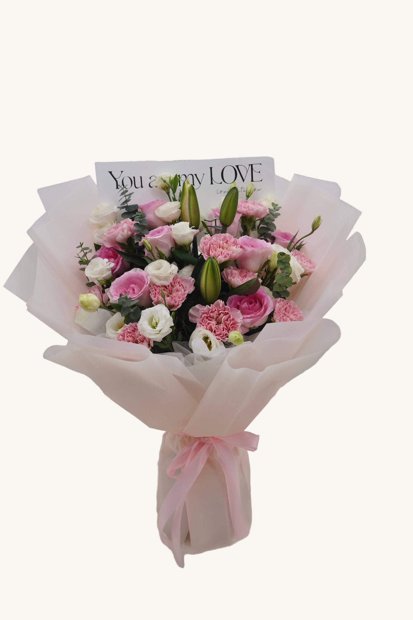 Tenderness In The World |  Carnation Rose Mixed Bouquet