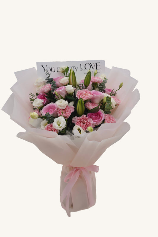 Tenderness In The World |  Carnation Rose Mixed Bouquet